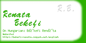 renata bekefi business card